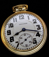 Hamilton open face model 974 pocket watch